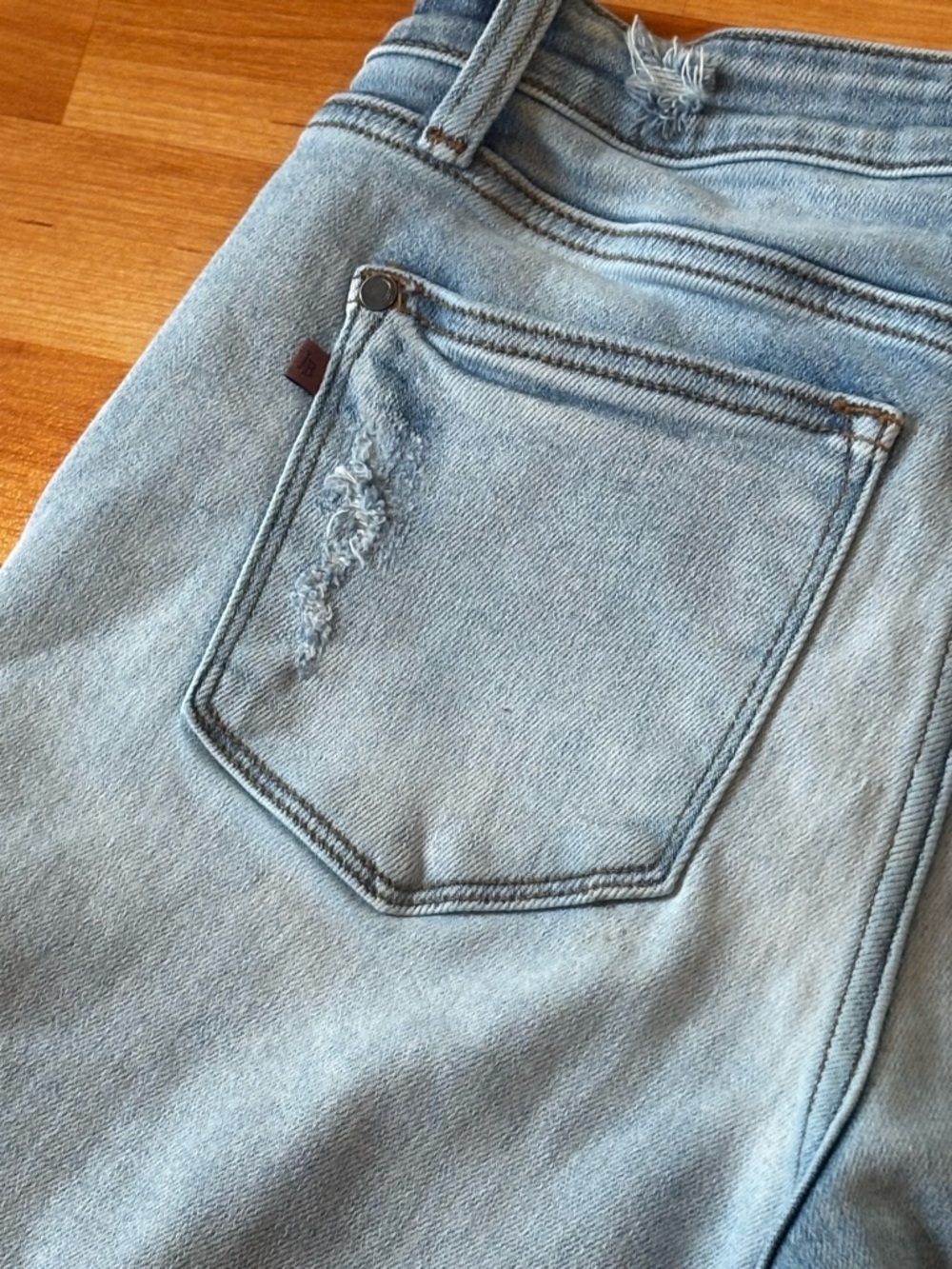 Judy Blue Faded Light Blue Denim Jean  Shorts - Picture 11 of 11